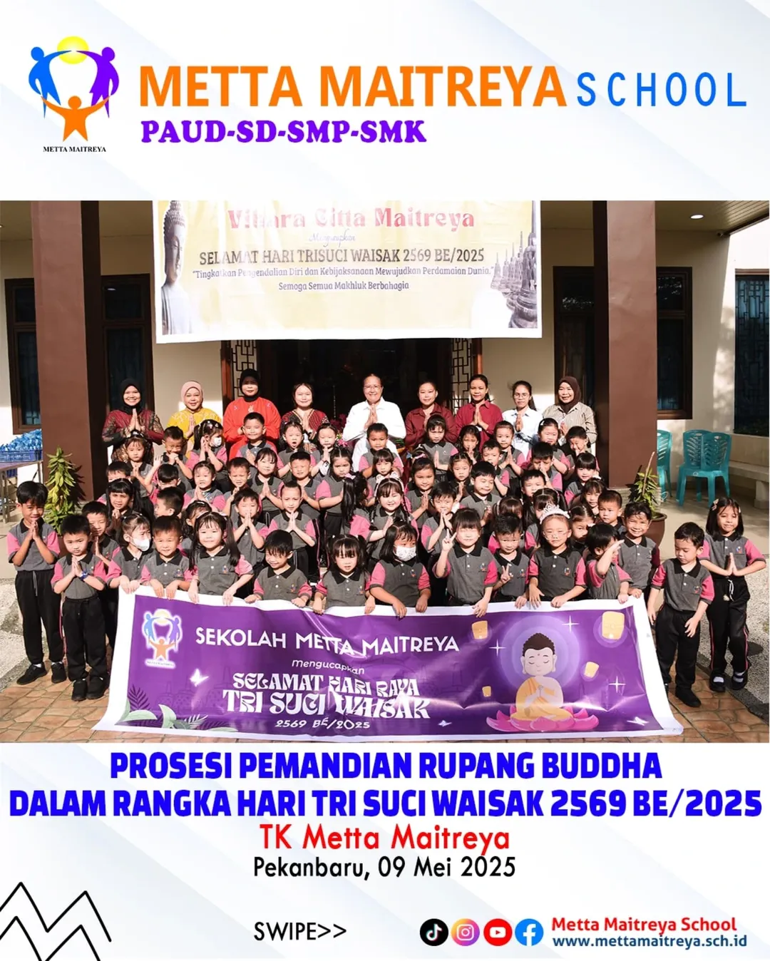 Prosesi Pemandian Rupang Buddha Dalam Rangka Hari Tri Suci Waisak 2569 BE-2025 | TK METTA MAITREYA